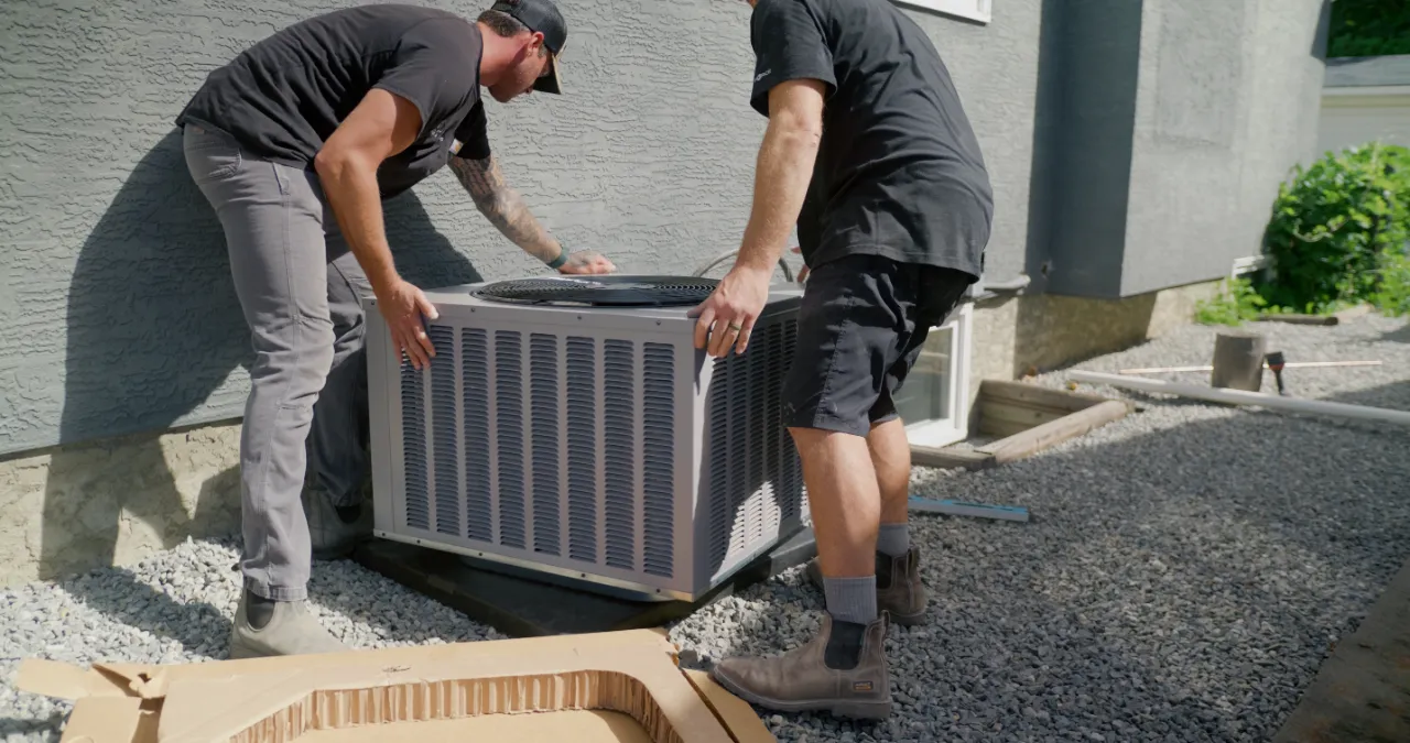 Professional air conditioning installation and cooling system setup